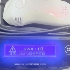 ケノン脱毛器 v7.1　残ショット数：レベル10で288,873回可能。美顔カートリッジおまけ付。の画像
