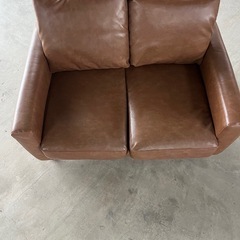 2人がけ.おしゃれ.ソファー.レザーの画像
