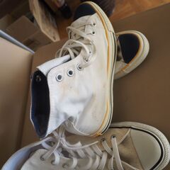 バスケットシューズ、コンバース、サイズ２７、先端は皮の画像