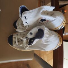 バスケットシューズ、コンバース、サイズ２７、先端は皮の画像