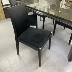 4人掛け ダイニングセット 160×85cm テーブル 椅子4脚 エナメル 鏡面 ブラック 木目調 ダイニング 大きめ 札幌市手稲区の画像