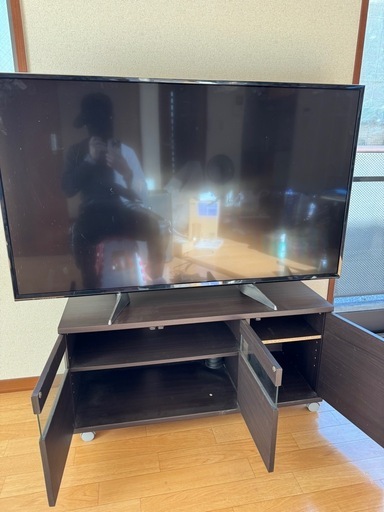 Panasonic VIERA 49V テレビ台付き(画面横線あり)