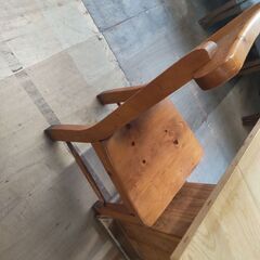 木製テーブル・木製チェア2脚   一組セットの画像