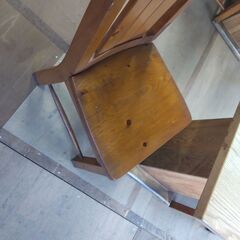 木製テーブル・木製チェア2脚   一組セットの画像