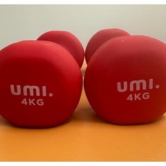 Amazonブランド Umi. ネオプレンダンベル 4kg × 2個セット 1500円の画像