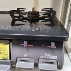 J1934【リユースのサカイ柏店】Rinnai　リンナイ　LPガス用ガステーブル　KSR670BKL　ホーロートップ 左強火 2020年製 クリーニング済の画像