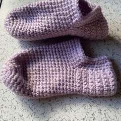 ハンドメイド手編みルームソックスの画像