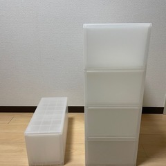 無印良品　ポリプロピレン小物収納ケース大　×4 、おまけ付の画像