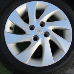 溝ありタイヤ付★トヨタ bB 純正15インチアルミ４本セットの画像