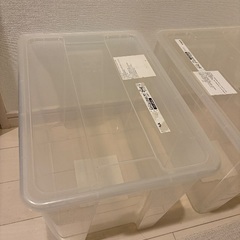 IKEAイケアふた付き収納ボックスSAMLA（サムラ）22L ニつの画像