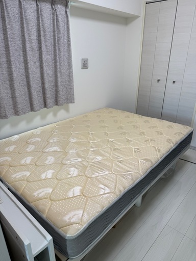 美品 ダブルサイズ ポケットコイルマットレス bed＆mattress 引取限定