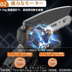 【新品未使用】ワイヤレス　チェンソー　電動ノコギリの画像