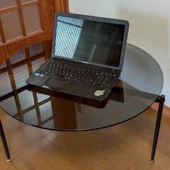 強化ガラステーブル☆デザイン◎おしゃれ☆ローテーブル 美品 中古家具 【おまとめ2万円以上で送料無料】熊本限定※離島不可の画像