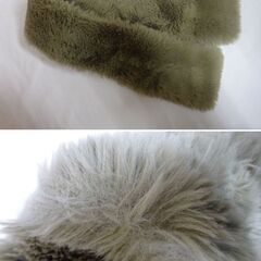 ( E-114 )ティペット ３つまとめて セット まとめ売り ブラウン ベージュ グレー フェイクファー マフラー 中古の画像