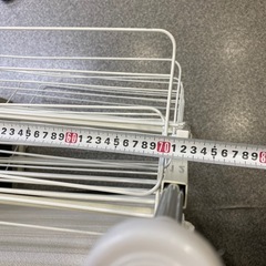 【受付終了】シューズラック 大容量 ホワイト 突っ張りタイプ 折りたたみ可の画像