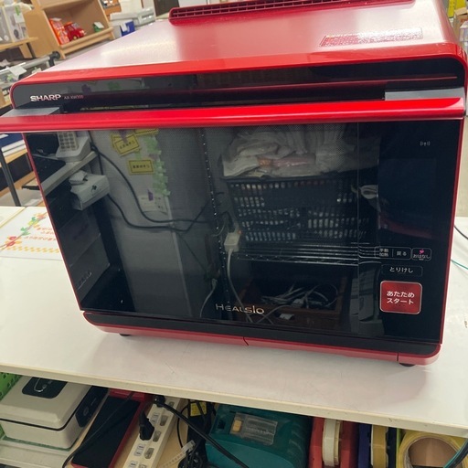 ロ2512-393 SHARP ヘルシオ　ウォーターオーブン　AX-XW300-R 2017年製　通電確認済み　中古美品