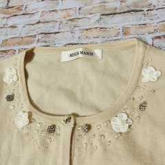 【美品・MISCH MASCH 】ビージュ付き　カーディガンとインナー　Mサイズの画像