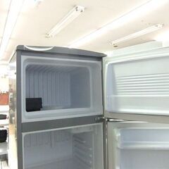 109L 2015年製 2ドア冷蔵庫 アクア AQR-111D グレー シルバー 100Lクラス 小さめ 小さい 札幌 厚別店の画像
