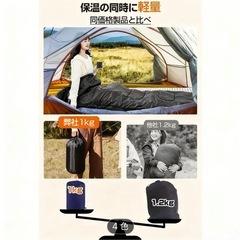 【新品未使用】アウトドア 寝袋 キャンプ用品の画像