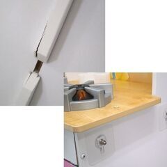 キッドクラフト おままごとキッチン ピンク＆ホワイト 木製 コストコ kidkraft おもちゃ☆ 札幌市 北区 屯田 の画像