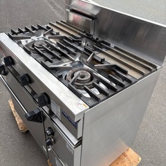 ■商品名 マルゼン オーブン付きガスコンロ RGR-0963D LPガス 2022年 ３口コンロ ガスレンジ プロパンガス 動作問題なし■の画像