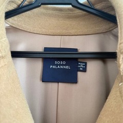 ウール×カシミヤ トレンチコート 日本製 キャメル サイズ36の画像