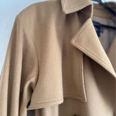 ウール×カシミヤ トレンチコート 日本製 キャメル サイズ36の画像
