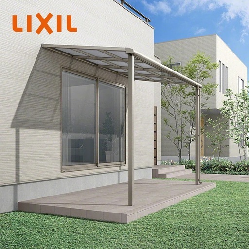 テラス屋根　洗濯物干し　LIXIL スピーネF型　外構　新築　リフォーム　EXたくみ　　施工費税込み　松山市