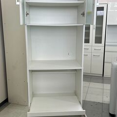 ★リユースのサカイ千葉中央店★  食器棚 ホワイト H175×D38×W60 クリーニング済み TC5795の画像
