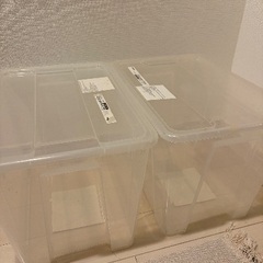 IKEAイケアふた付き収納ボックスSAMLA（サムラ）22L ニつの画像