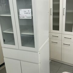 ★リユースのサカイ千葉中央店★  食器棚 ホワイト H178×D46×W58 クリーニング済み TC5797の画像