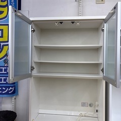 【ドリーム川西店御来店限定】☆ジモティー見たよ♪割引☆ニトリ　2枚扉食器棚　クリーニング済み 【2125560000038044】の画像