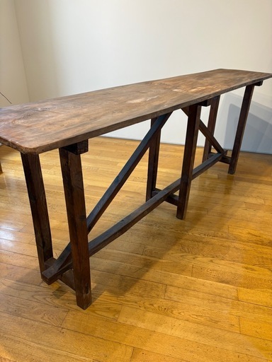 決まりました！VINTAGE ウッドテーブル アンティーク平台 作業台 木製
