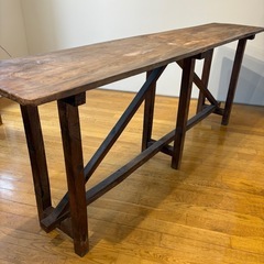 決まりました！VINTAGE ウッドテーブル アンティーク平台 作業台 木製の画像