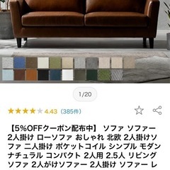 【お引き取り・定価33,000円】二人掛けソファーの画像