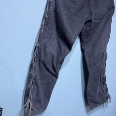 編み上げデニム グレーの画像