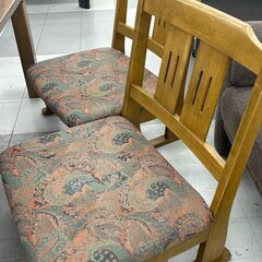 ★リユースのサカイ千葉中央店★  ダイニングテーブルセット ブラウン H57×D80×W140 クリーニング済み TC5802の画像