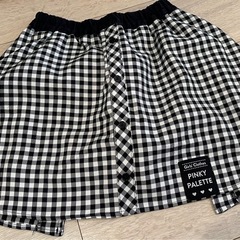チェック キュロットスカート 160 の画像