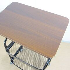 キッチンワゴン 木製天板 アイアンフレーム　お客様組立　キャスターの画像