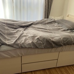 ニトリ収納ベッド+シングルマットレスの画像