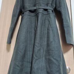 axc excellent　カシミア　ウール　ロングコート 黒の画像