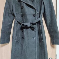 axc excellent　カシミア　ウール　ロングコート 黒の画像