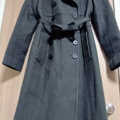 axc excellent　カシミア　ウール　ロングコート 黒の画像