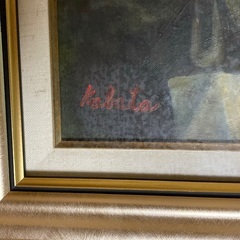 椛田重臣の油彩画「石佛」を格安でお譲りしますの画像