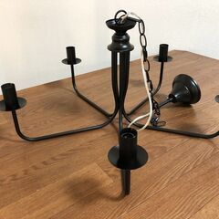 シャンデリア 5灯 モダンスタイル ブラック LED電球対応 引掛シーリング式 天井照明 ジャパンリンク貿易 展示品・アウトレットの画像