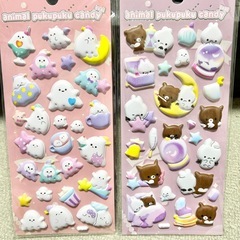 シール　ぷくぷくシール　ぷくぷくキャンディ　マシュマロシール　ぷくぷくキャンディシール　マシュマロ　もちもちシール　立体シールの画像