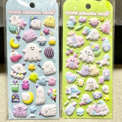 シール　ぷくぷくシール　ぷくぷくキャンディ　マシュマロシール　ぷくぷくキャンディシール　マシュマロ　もちもちシール　立体シールの画像