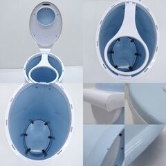 0220529487■ ウッビー おむつペール ゴミ箱 オムツ入れ ライトブルー 25L の画像