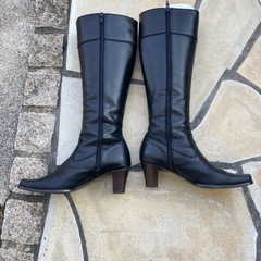 Marie Clubロングブーツ★23.0EE★黒★丈40cm★の画像