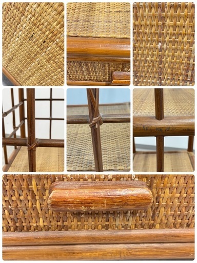 ヴィンテージ ラタン 棚 アーチ シェルフ レトロ 籐 飾り棚 ラタン 飾り棚 シェルフ ヴィンテージ アーチラタン籐 家具 収納